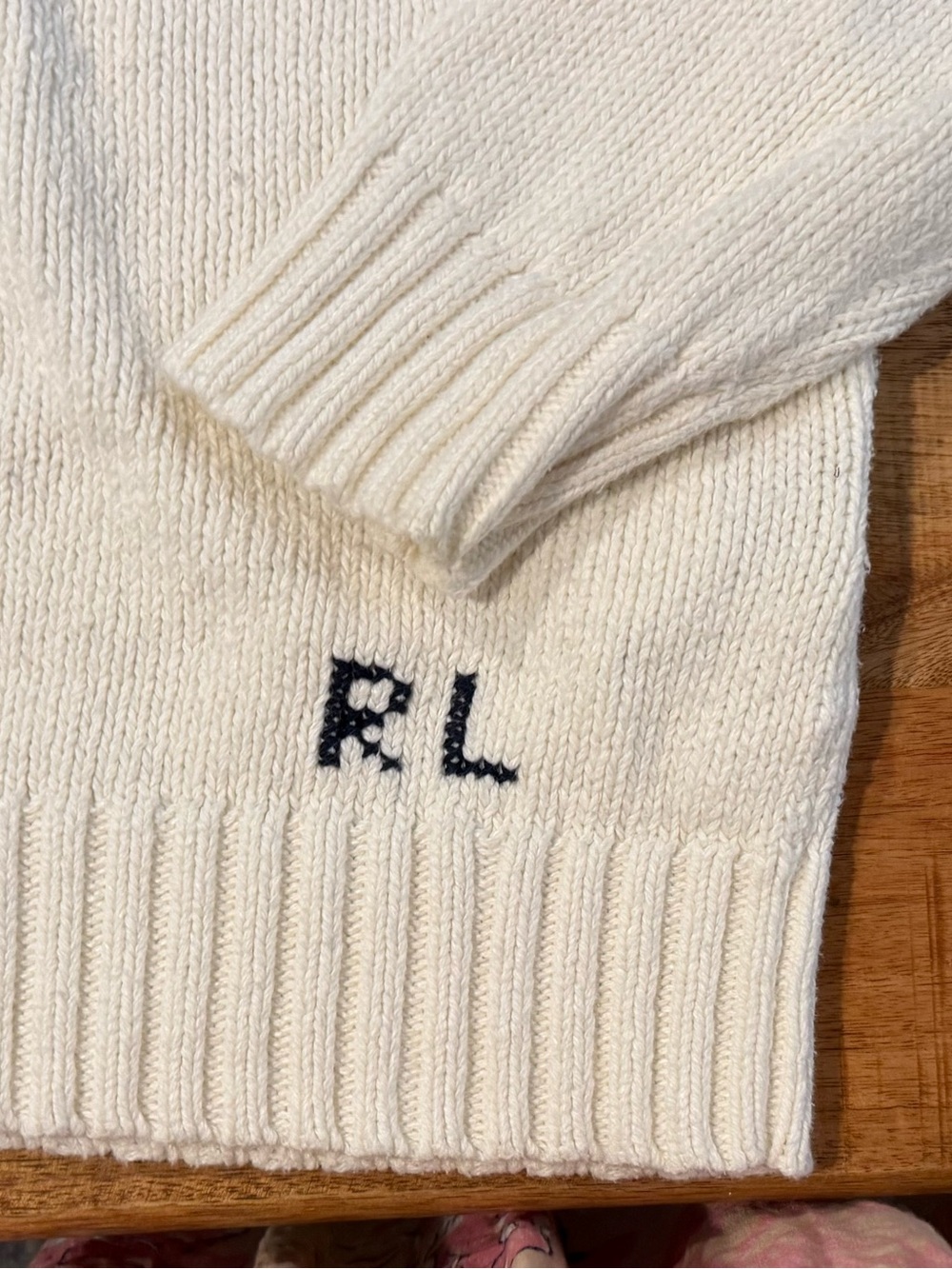 Polo Ralph Lauren Polo Bear Hooded Knit Sweater Parchment Cream Size XXL - Picture 6 of 8